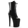 Xtreme 1020 platform Ankle boot with 8 inch heel - Black Patent