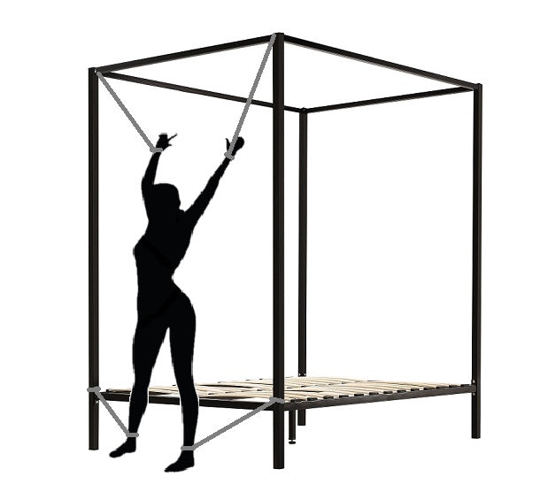 Steel Four Post bed frame - Double