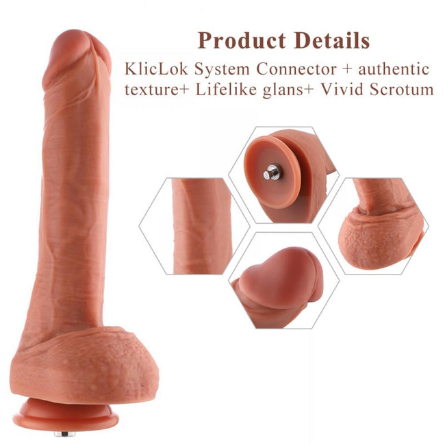 HSA43 Large Slim Dildo - Perfect for Anal and Vaginal 25.5cm