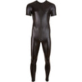 Latex bodysuit. Men. Short arm, long leg, zipper crotch.