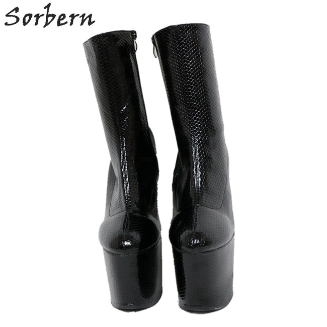 Sorbern Hoof Heel ankle boots for women BDSM & Pony Play