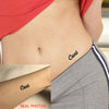 Temporary waterproof tattoos for BDSM slaves "Cunt"