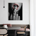 Silent statement in black & white. Studio photography printed on canvas