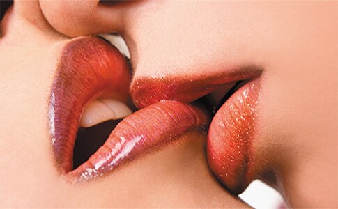 Soft Kiss. Studio photography printed on canvas