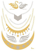 Temporary tattoos in EASTERN CULTURE design Gold & Silver for men or women various designs