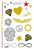 Temporary tattoos in EASTERN CULTURE design Gold & Silver for men or women various designs