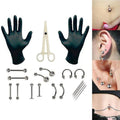 Piercing needles tool and basic ornaments set
