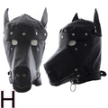 PU Leather Hood for BDSM Style H