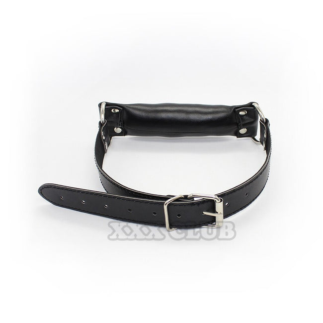 Soft leather pillow bridle gag for Pony Play & BDSM Pink or Black
