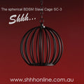 Designed to be suspended from the ceiling our steel SC-3 Bondage and BDSM Sex cage is a very versatile and popular addition to our BDSM equipment and furniture range. When hung above the ground the sub experiences total restraint and deprivation of stability as the cage gently swings or rotates. Worldwide shipping.