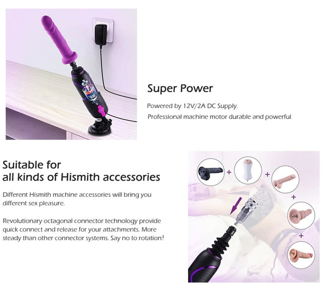 Hismith HS18 Pro Traveler 2.0 APP & remote control portable sex machine
